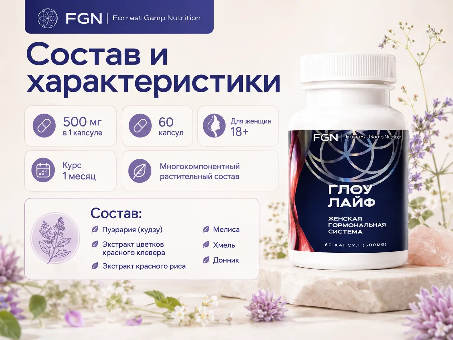 ГЛОУ ЛАЙФ FGN — состав и характеристики